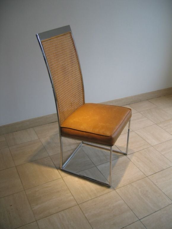 Milo Baughman set of 4 chairs