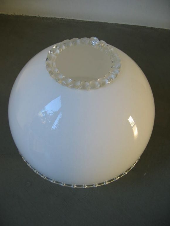 1950's White glass Vitra Lamp for Murano.
