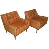 A pair of MILO BAUGHMAN Thayer Coggin 1970's Upholstered Chairs