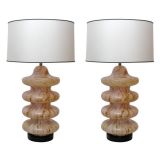 Venini Amber Table Lamps