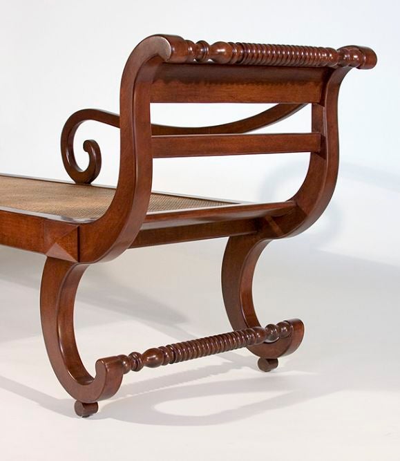 A PORTUGESE COLONIAL MAHOGANY CHAISE For Sale 1