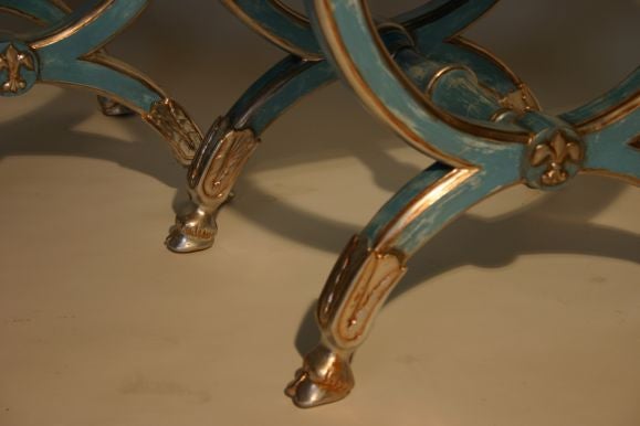 Pair of Swedish Parcel Gilt Benches