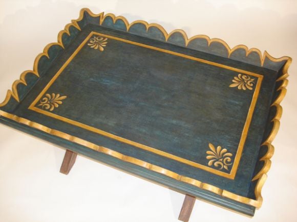 Anthemion Age-Painted and Oak Coffee Table
