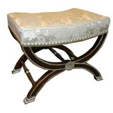 The Elms Empire Style Mahogany and Parcel Gilt Bench