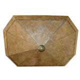 Canted Corner Mica Ceiling Light Fixture