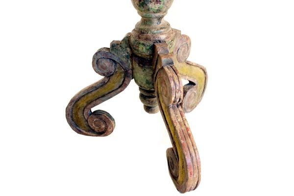 POLYCHROME MOLAVE ALTAR STICK AS LAMPS