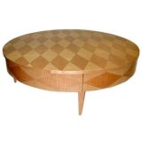 A Harlequin Maple & Curly Maple Four Drawer Coffee Table