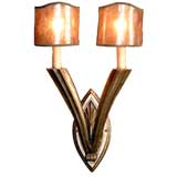 Vintage A DRAMATIC LOUIS XVI STYLE TWO-ARM GILTWOOD SCONCE