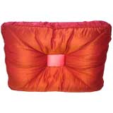 Vintage IRIDESCENT RECTANGULAR TANGERINE SILK PILLOW