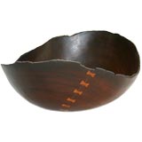 An Unusual Koa Wooden Bowl with Butterly joinery