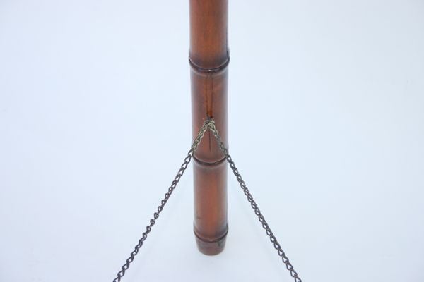 19th Century THE MEDALLION FAUX BAMBOO EASEL WITH ADJUSTABLE BRASSES For Sale