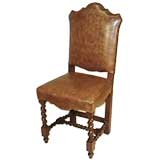 THE AMBOISE UPHOLSTERED CARTOUCHE BACK DINING CHAIR