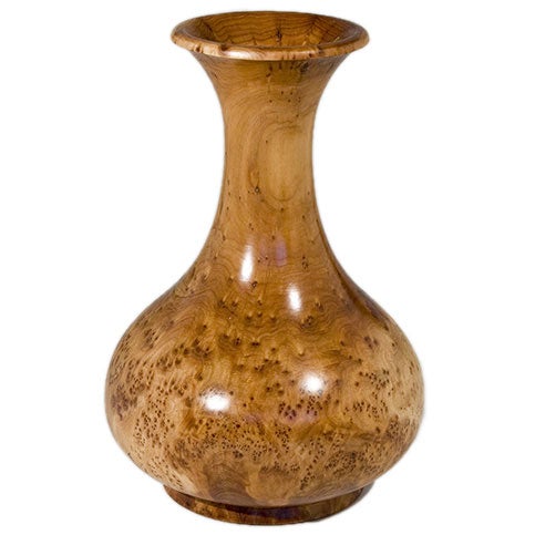 BIRD'S EYE MAPLE BURL VASE For Sale
