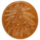 DELICATE CARVING OF MANGOS IN TEAK
