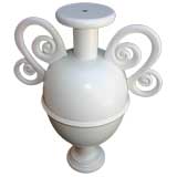 Giacometti Style White Glaze Urn