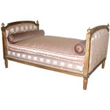 Antique A Louis XVI revival giltwood daybed