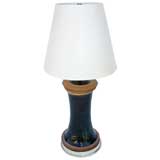 Hand Thrown Brown Glaze Pottery Lamp