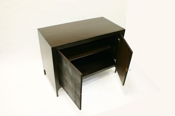 An Art deco Walnut and Stingray 3-Drawer Commode