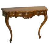 Antique Italian Provincial Walnut Console Table