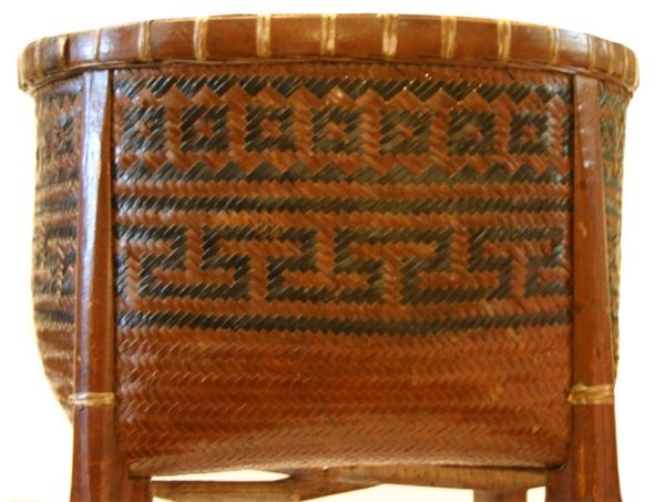 Four Legged Chinese Woven Urn