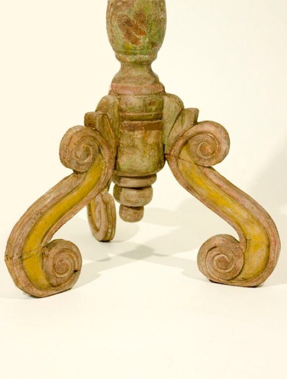 A PAIR OF POLYCHROME MOLAVE ALTAR STICKS