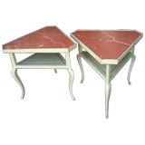Pair of Whimsical Triangular Sidetables