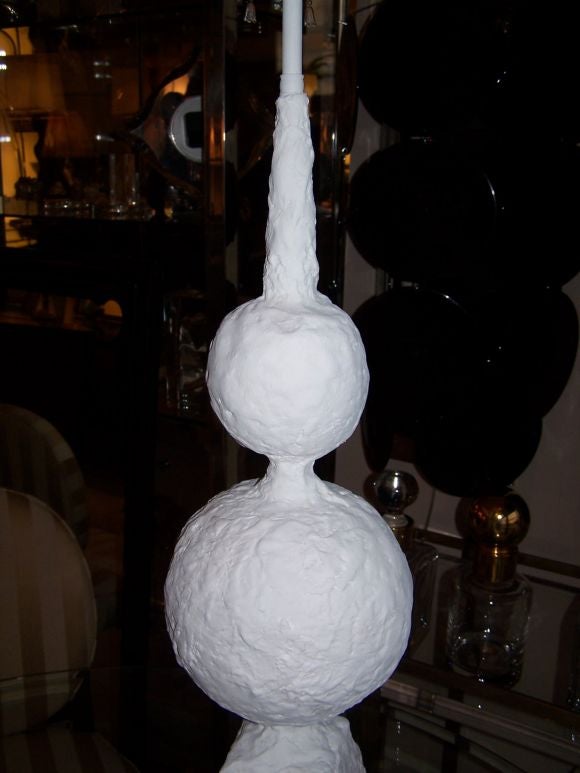Geometric Modern French Plaster (Giacometti style) Lamps