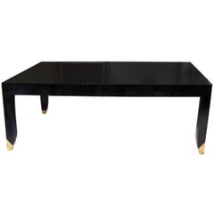 A Magnificent Oversized High Lacquer Karl Springer Desk