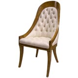 Vintage Fantastic Tufted Spoon Chair by Mastercraft