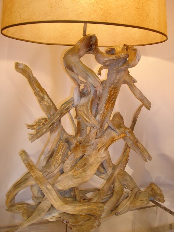 Pair of Oversized Driftwod Lamps