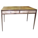 Jean Michel Frank  Style Parchment and Iron desk