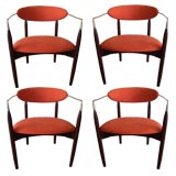 Set of Four Ib Kofoed Larsen Armchairs