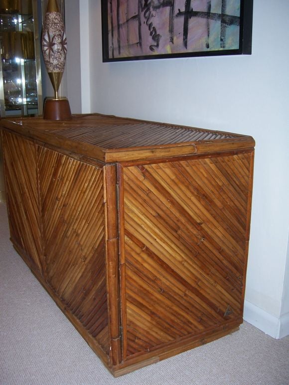A Gabriella Crespi Bamboo Sideboard/Buffet - SIGNED