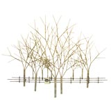 Curtis Jere Tree Branch Wall Sculpture "Winter Orchard" (signed)