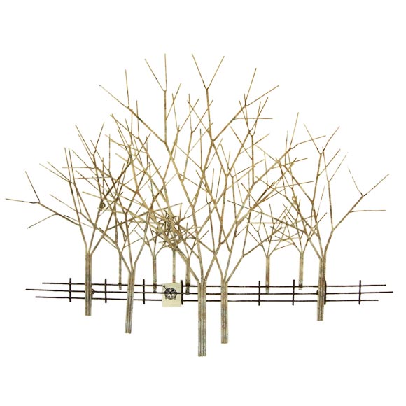 Curtis Jere Tree Branch Wall Sculpture "Winter Orchard" (signed)