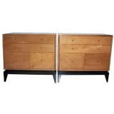 Pair of Blond Wood Dressers