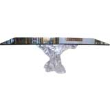 A Tree Branch Carved Lucite Dining Table (signed)