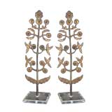 A Pair of Money Trees on Lucite Base