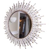 A Curtis Jere Round Nailhead Mirror (SIGNED)
