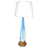 A Barovier Aqua Blue Murano Lamp
