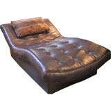 leather sling chaise