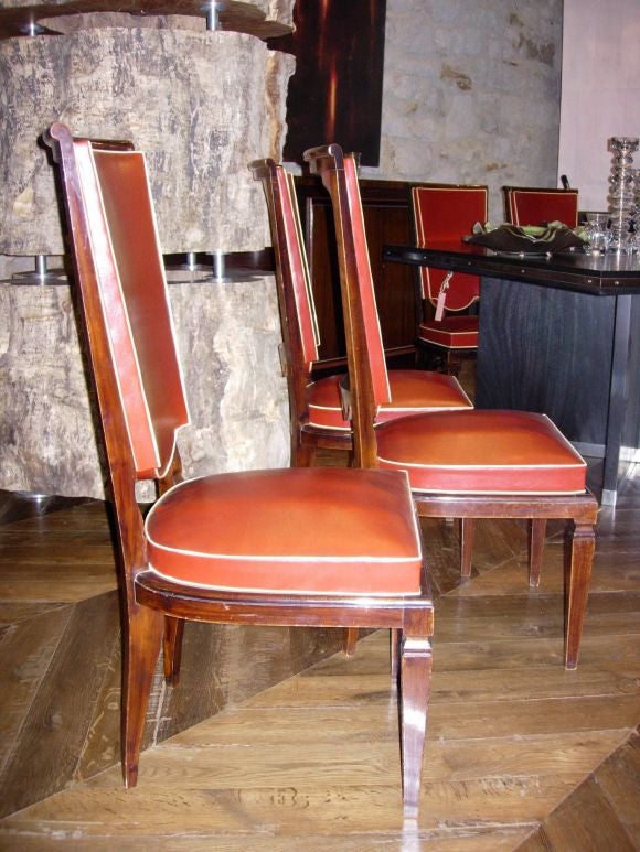 set of (8) highback Italian dining chairs