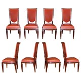 set of (8) highback Italian dining chairs