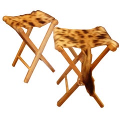 Vintage hyena camp stools