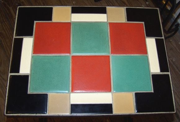 Mid-20th Century Pair of Tile Tables