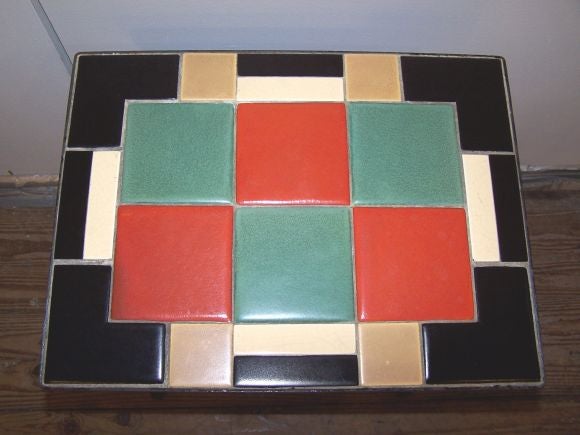 Metal Pair of Tile Tables