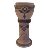 Large Roseville "Mostique" Jardiniere & Pedestal