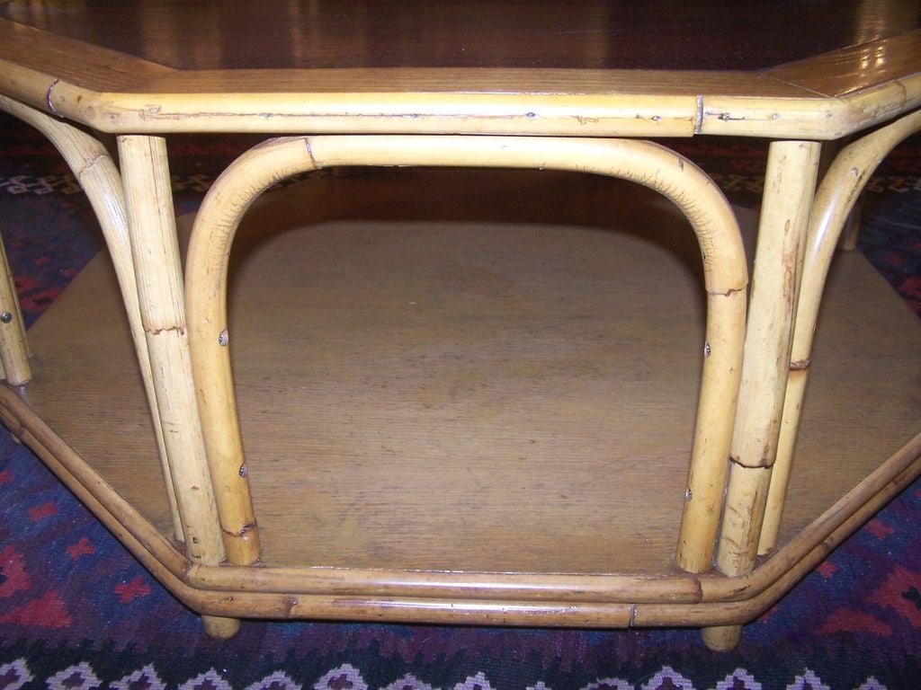 Octagonal Rattan Cocktail Table 2