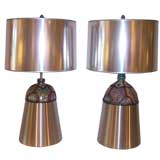 Pair of French Modernist Lamps