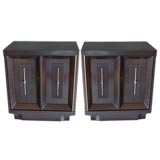 Vintage Basic Witz Furniture Company Pair of Ebonized Night Stands